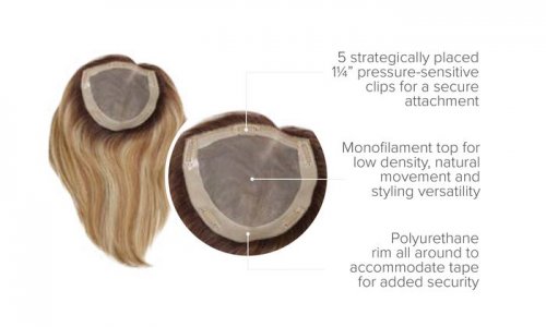 Gilded 12" Human Hair Top Piece by Raquel Welch Transformations